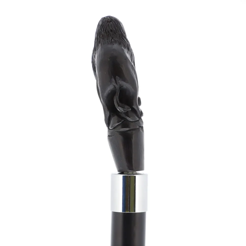 Bison Dark Buffalo Horn Handle Collector Cane w/Custom Shaft and Collar