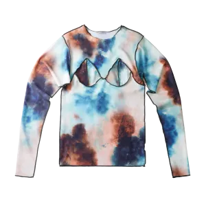 Bustier switching pullover