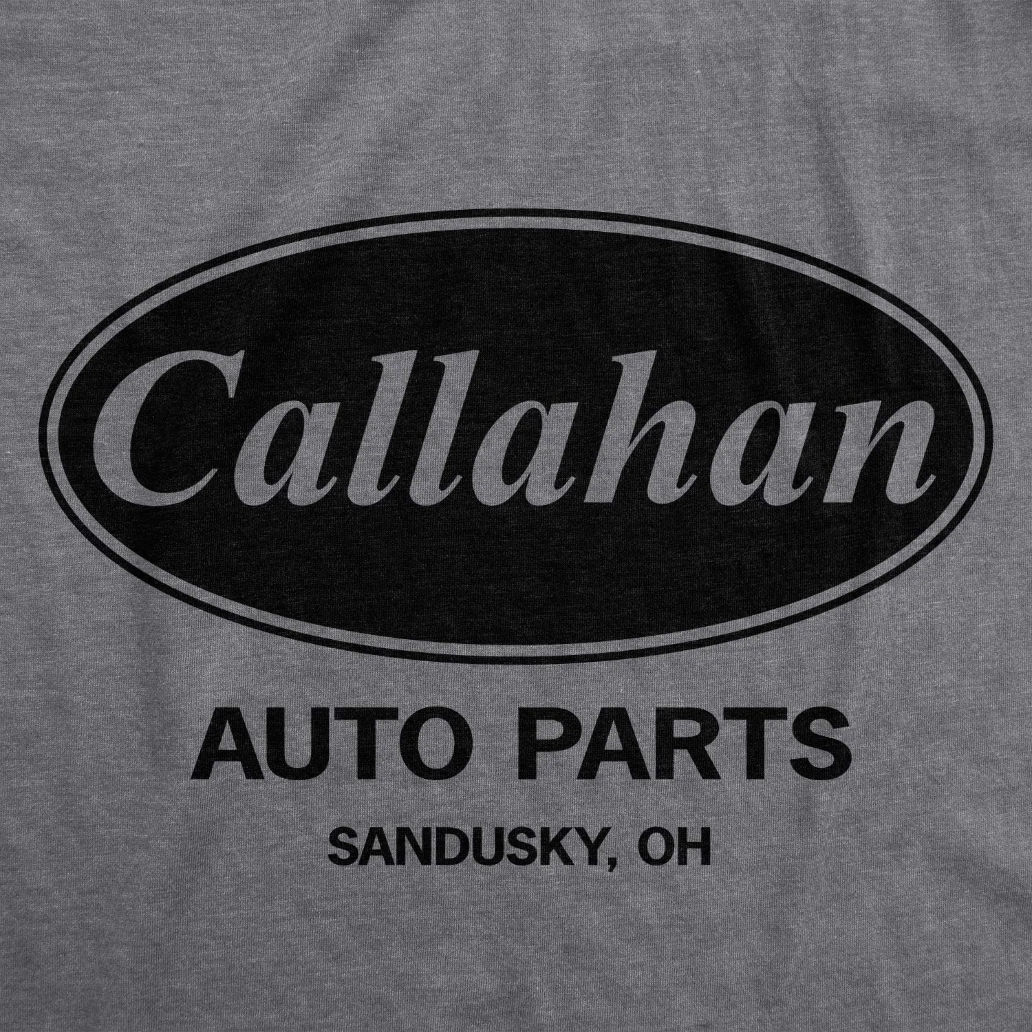 Crazy Dog Mens Callahan Auto Parts T Shirt Funny Graphic Novelty Tee