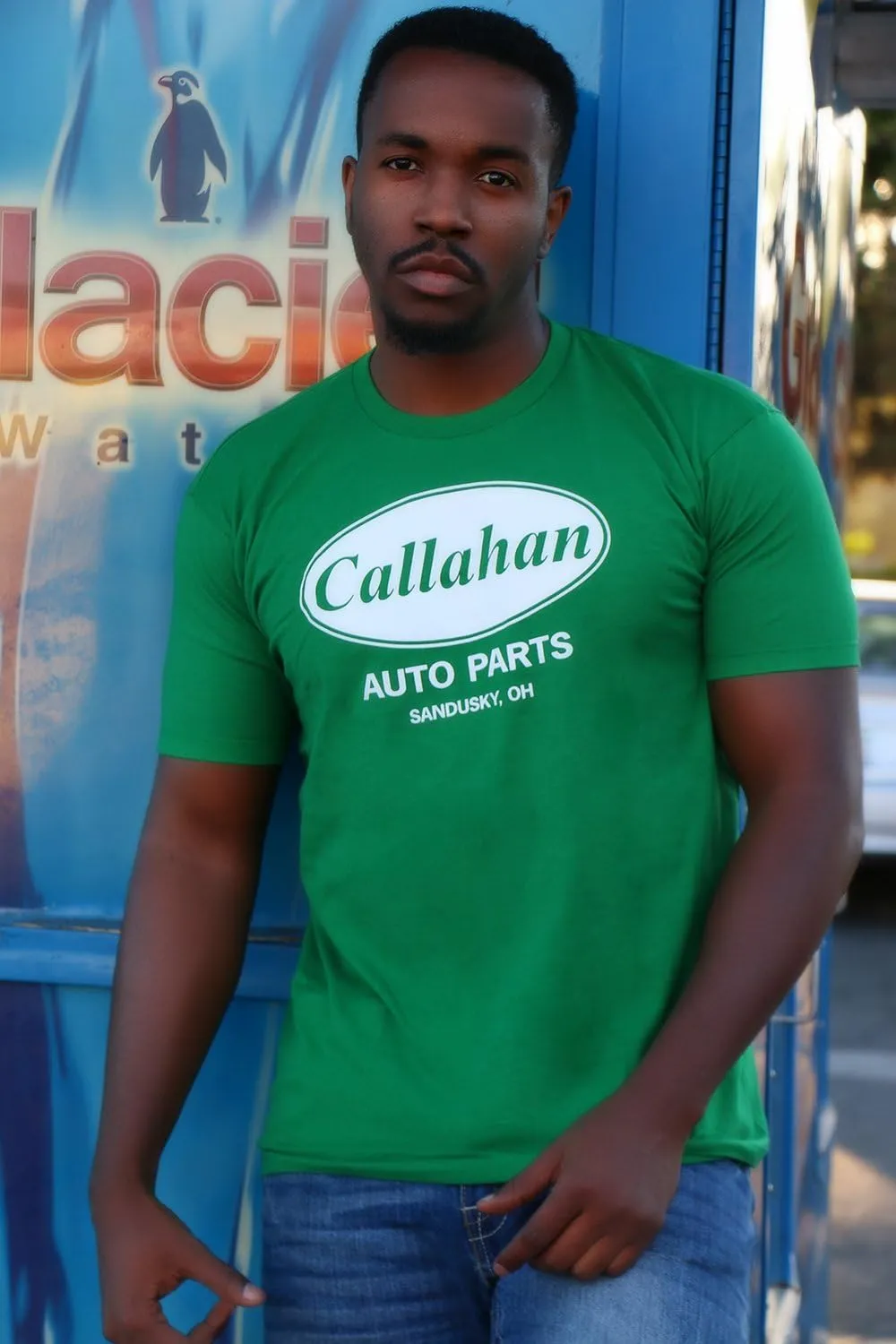 Crazy Dog Mens Callahan Auto Parts T Shirt Funny Graphic Novelty Tee