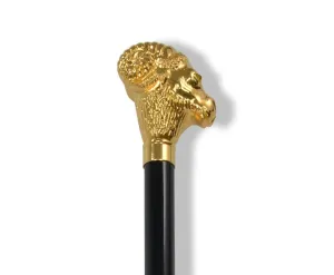 FOX UMBRELLAS - Ram Walking Stick BLACK/GOLD