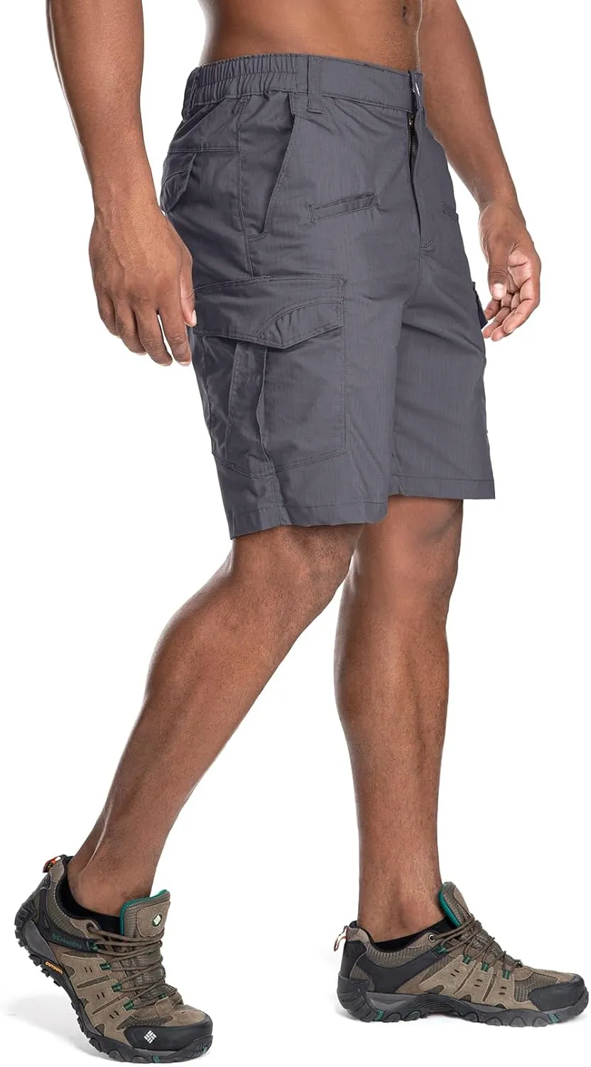 Jessie Kidden Mens Tactical Stretch Outdoor Cargo Shorts Wear Resistant Rip Stop Work Hiking Fishing Shorts