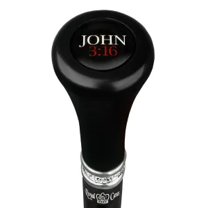 John 316 Top Walking Stick w/ Black Beechwood Shaft & Pewter Collar