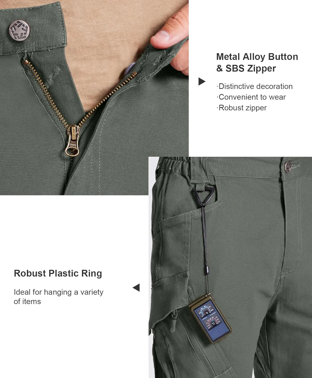 LABEYZON Men's Casual Cargo Work Pants Outdoor Lightweight Military Tactcial Pants for Men with 9 Pockets