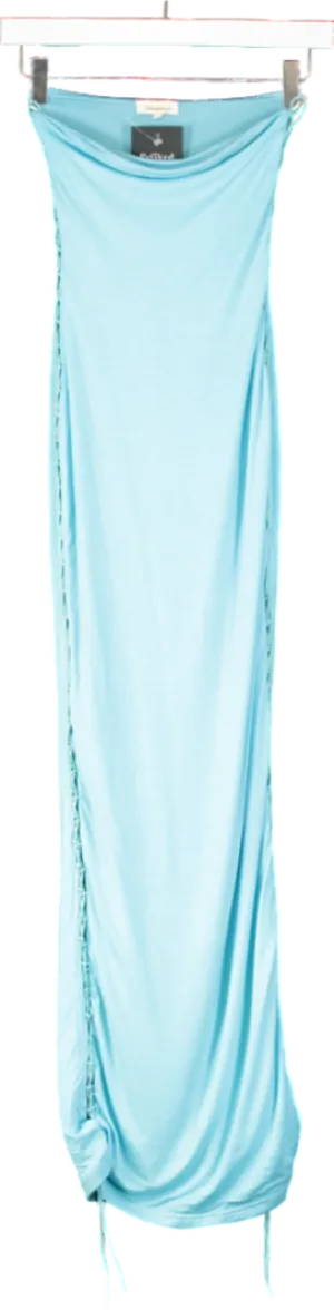 Mars the Label Blue Lace Up Maxi Dress UK 6