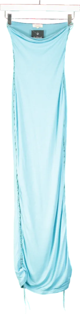 Mars the Label Blue Lace Up Maxi Dress UK 6