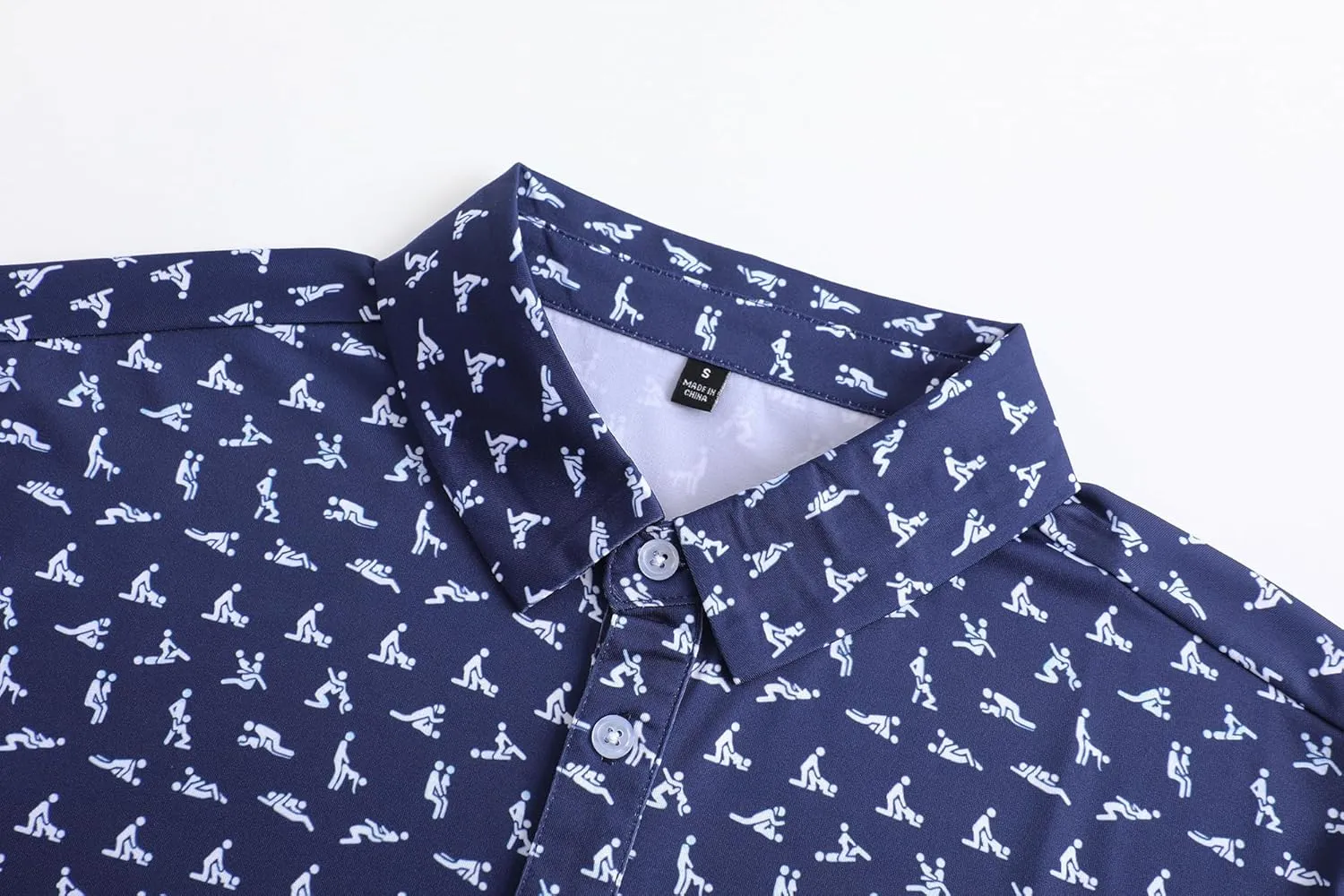 Mens Golf Polo Shirts Short Sleeve Performance Moisture Wicking Dry Fit Casual Print Funny Golf Polo Shirts for Men