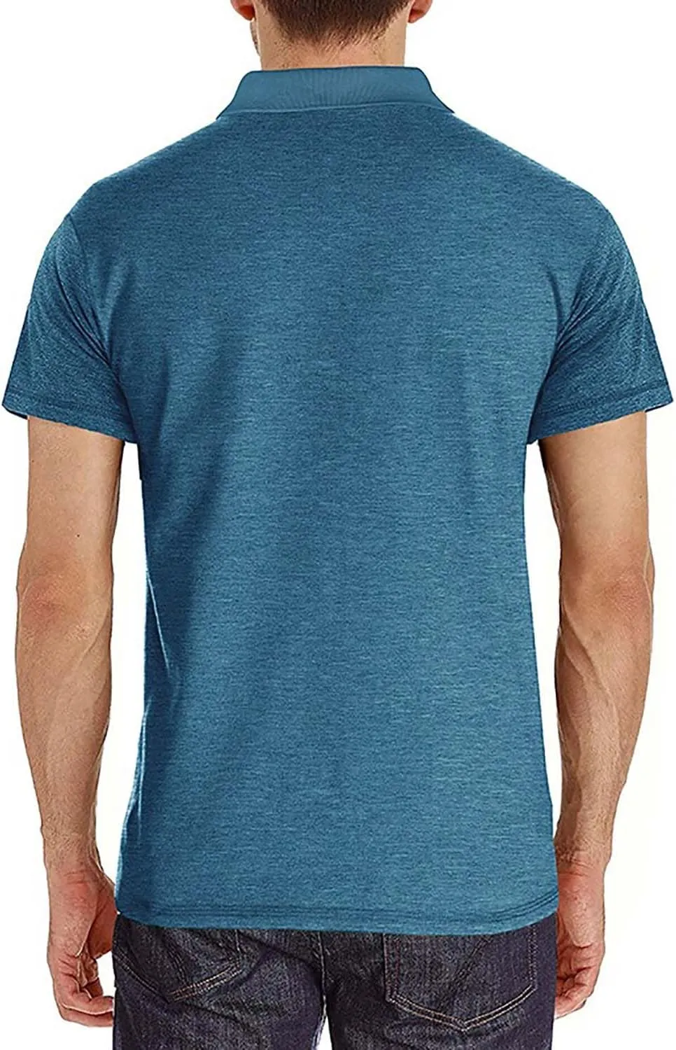 Mens Polo Shirts Short Sleeve Casual Golf T-Shirts Summer Classic Basic 3 Button Tees Trendy Tops with Pocket
