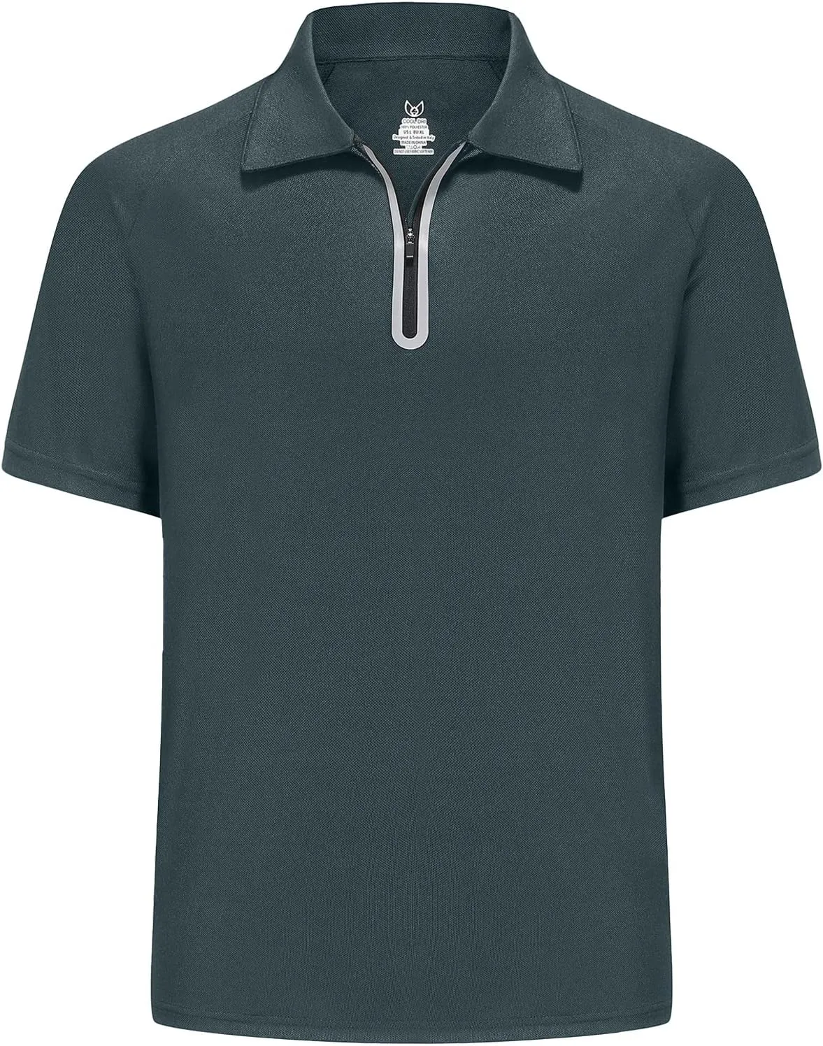 MOHEEN Golf Shirts for Men Lightweight Dry Fit Print Moisture Wicking Performance Short Sleeve Sports Polo Shirt