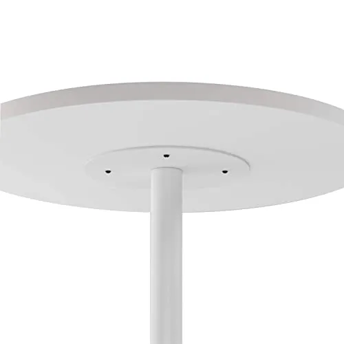 SENGLIDA White Dining Table Round Small Office Table Conference Table Coffee Meeting Table for Office Boardroom Kitchen Living Room Waterproof Desktop Easy Assembly 31.5 inch