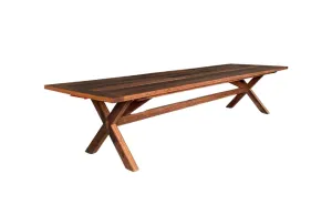 The Custom Cross Base Outdoor Dining Table