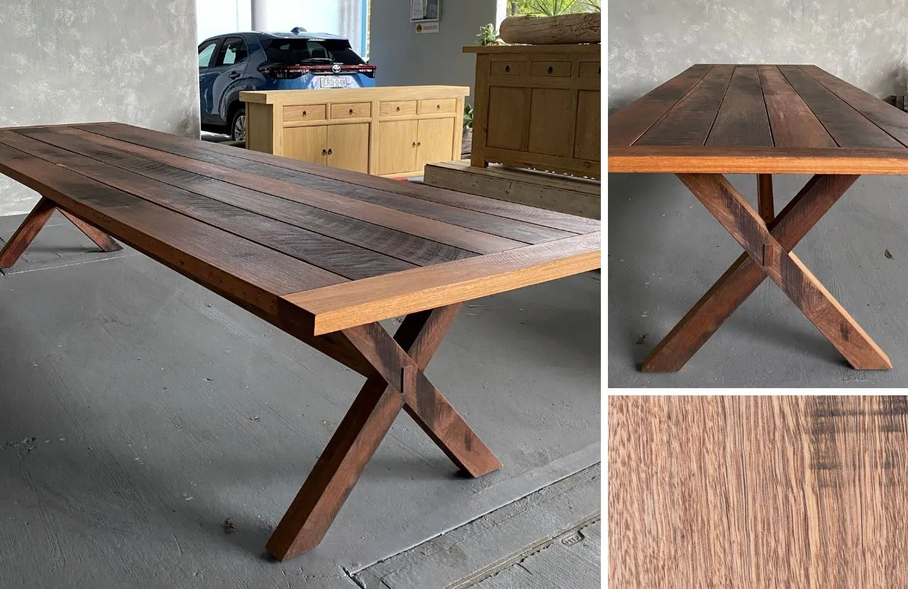 The Custom Cross Base Outdoor Dining Table
