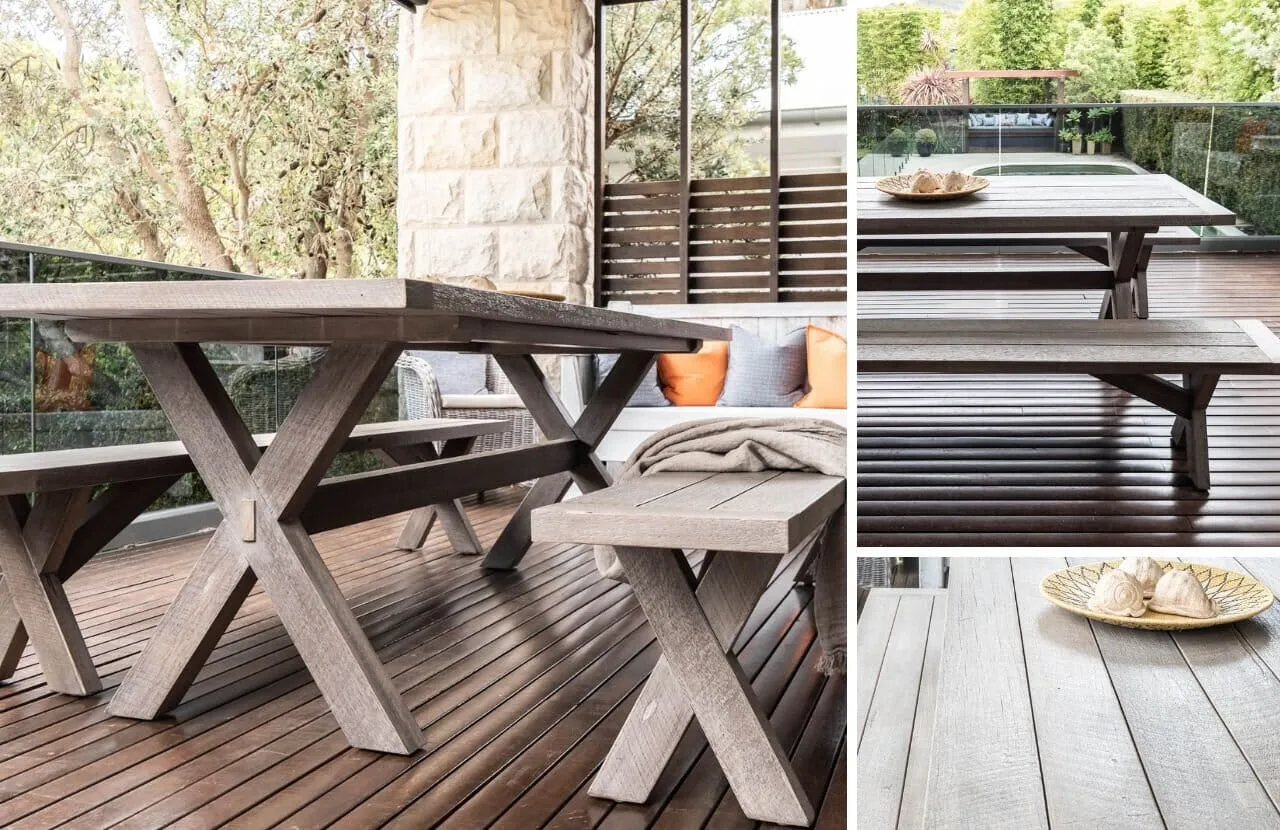 The Custom Cross Base Outdoor Dining Table
