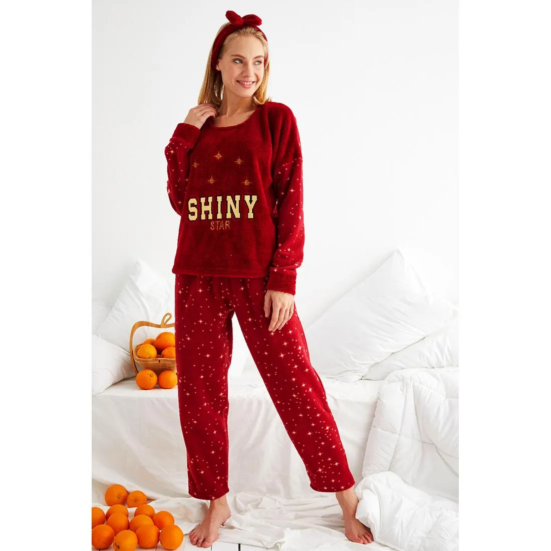 Women's Sleeve Seasonal Cotton Combed Pajamas Set- Winter Pajamas